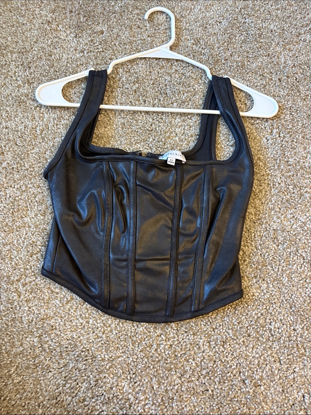 Gianni bini leather corset top